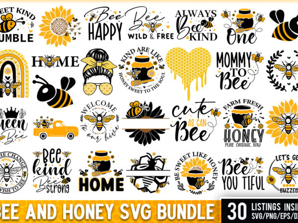 Bee and honey svg bundle t shirt template