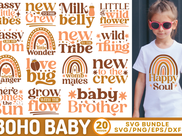 Boho baby svg bundle t shirt template