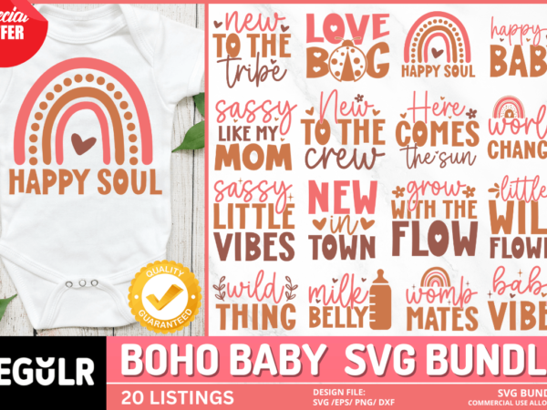 Boho baby svg bundle t shirt template