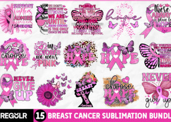Breast Cancer Sublimation Bundle t shirt template