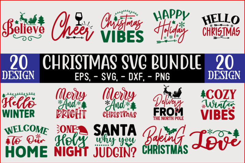 Christmas SVG Mega Design Bundle 330+ Design