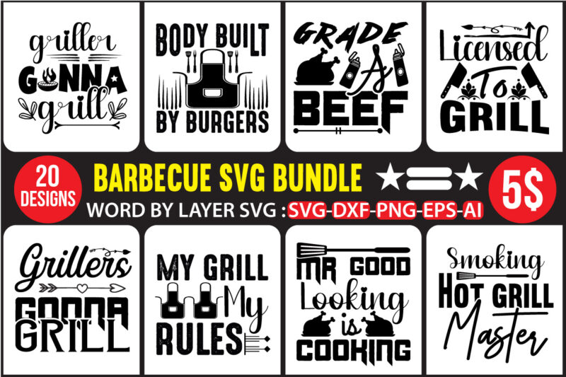 Barbecue T-shirt Mega Bundle, Barbecue Svg Mega Bundle, BBQ Mega Bundle, BBQ T-shirt, BBQ T-shirt Mega Bundle, BBQ Timer SVG, Grill Master svg, Clipart for Cricut, Funny Grill Saying svg,