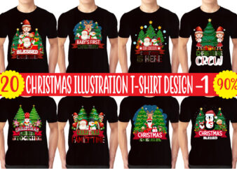 20 best Christmas illustration t-shirt design bundle, Christmas sublimation t-shirt design bundle, Christmas t-shirt design bundle, t-shirt design bundle, Christmas design bundle, illustration design bundle, Christmas sublimation design bundle, Christmas