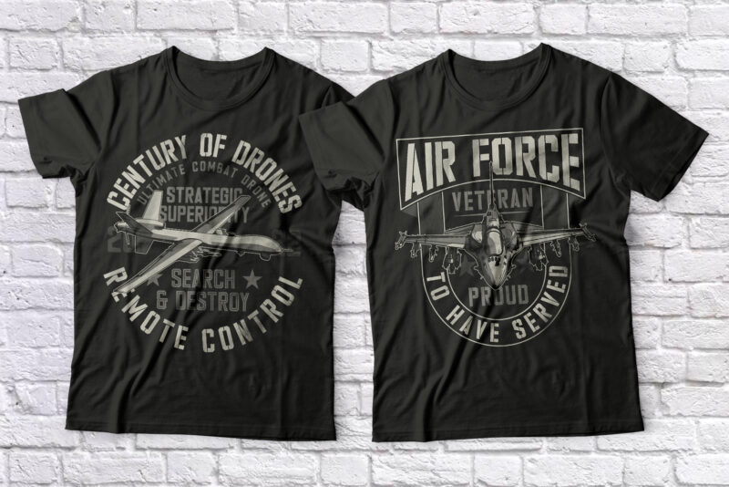 Militarist 10 T-shirt Designs and Font