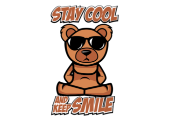 COOL BEAR CARTOON t shirt vector file
