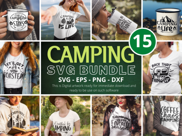 Camping svg bundle t shirt vector file