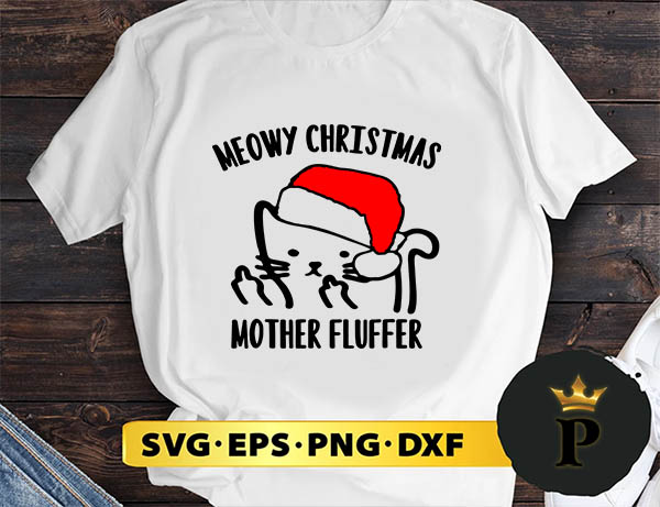 Cat Meowy Christmas SVG, Merry christmas SVG, Xmas SVG Digital Download