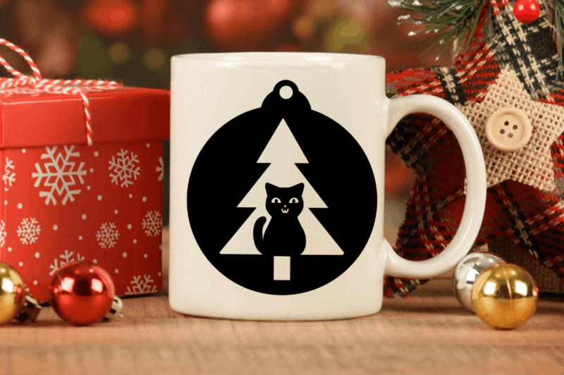 Christmas Cat Ornaments SVG Bundle