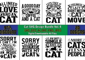 Cat T-Shirt Design Bundle, cat svg t-shirt design, cat lover, i love cat,Cat Svg, Bundle Svg, Cat Bundle Svg, Silhouette Svg, Black Cats Svg, Black Design Svg,Silhouette Bundle Svg, Png