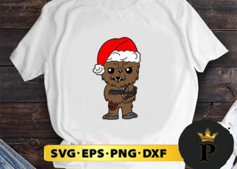 Chewbacca Star Wars Christmas SVG, Merry christmas SVG, Xmas SVG Digital Download t shirt vector file