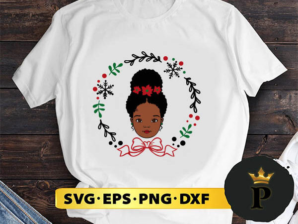 Christmas afro girl svg, merry christmas svg, xmas svg digital download t shirt vector file