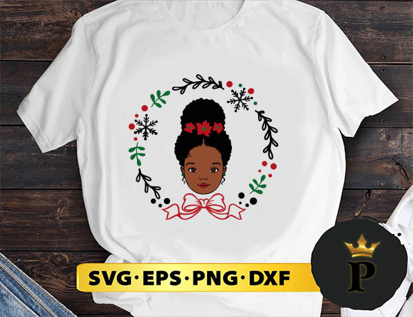 Christmas Afro Girl SVG, Merry christmas SVG, Xmas SVG Digital Download