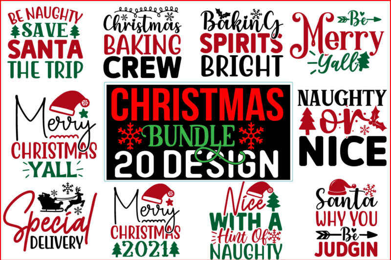 Christmas SVG Mega Design Bundle 330+ Design