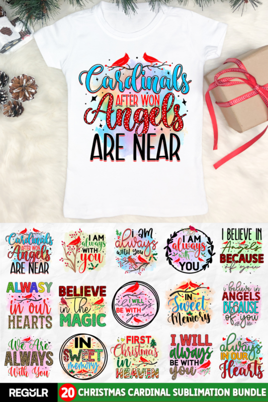 Christmas Cardinal Sublimation Bundle