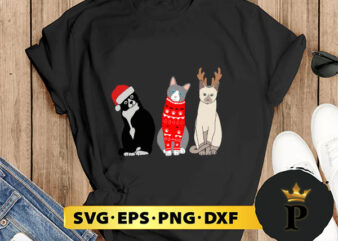 Christmas Cat SVG, Merry christmas SVG, Xmas SVG Digital Download