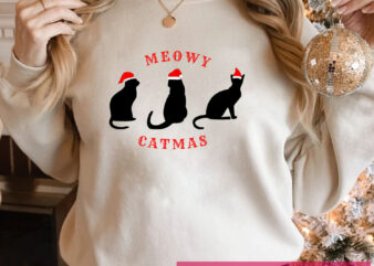 Christmas Cats Closeup Essential PNG Tshirt Design DTB
