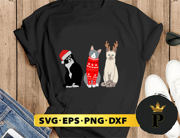Christmas Cat SVG, Merry christmas SVG, Xmas SVG Digital Download