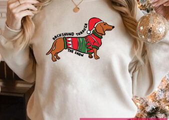 Christmas Dachshund Classic PNG Tshirt Design DTB