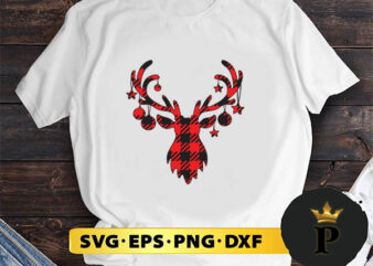 Christmas Deer Plaid SVG, Merry christmas SVG, Xmas SVG Digital Download
