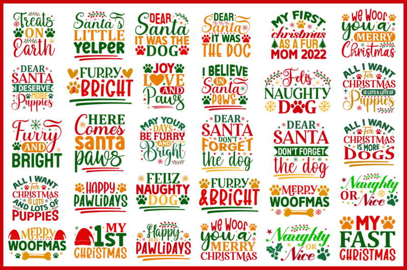 Christmas Dog SVG bundle
