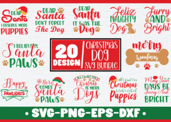 Christmas Dog Svg Bundle