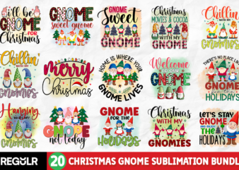 Christmas Gnome Sublimation Bundle t shirt vector file