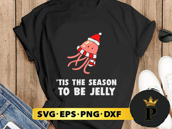 Christmas jellyfish svg, merry christmas svg, xmas svg digital download t shirt vector file