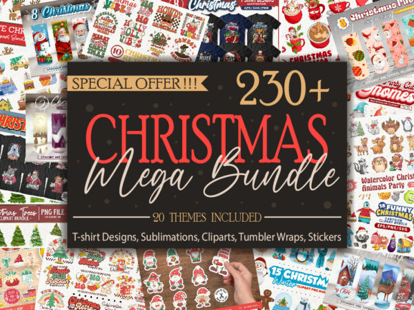 Christmas mega bundle | huge bundle christmas sublimation, christmas tumbler wrap, christmas printable stickers, christmas retro sublimation, christmas t shirt design, christmas clipart bundle