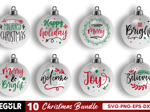 Christmas round svg bundle t shirt vector file