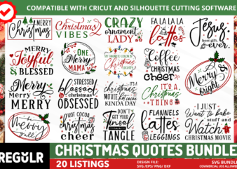 Christmas Quotes svg Bundle