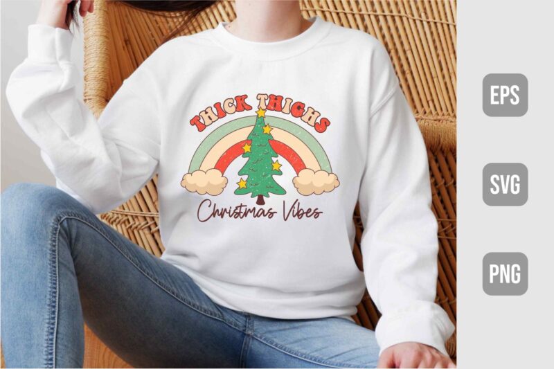 Retro Christmas Sublimation Bundle, Christmas Tshirt Designs