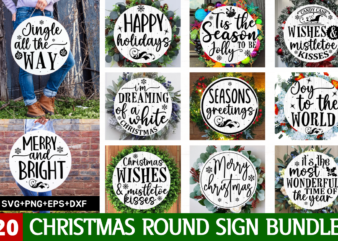 Christmas Round Sign Bundle