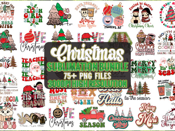 Big christmas sublimation bundle t shirt template