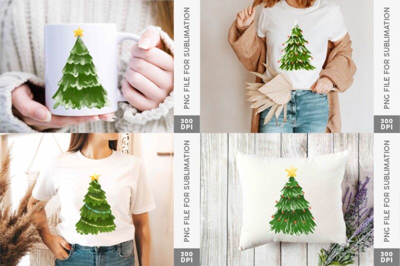 Christmas Trees PNG Clipart Sublimation, Christmas Elements