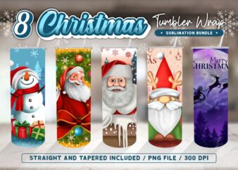 Christmas Tumbler Wrap Sublimation, Christmas PNG Tumbler