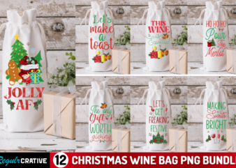 Christmas Wine Bag Sublimation Bundle