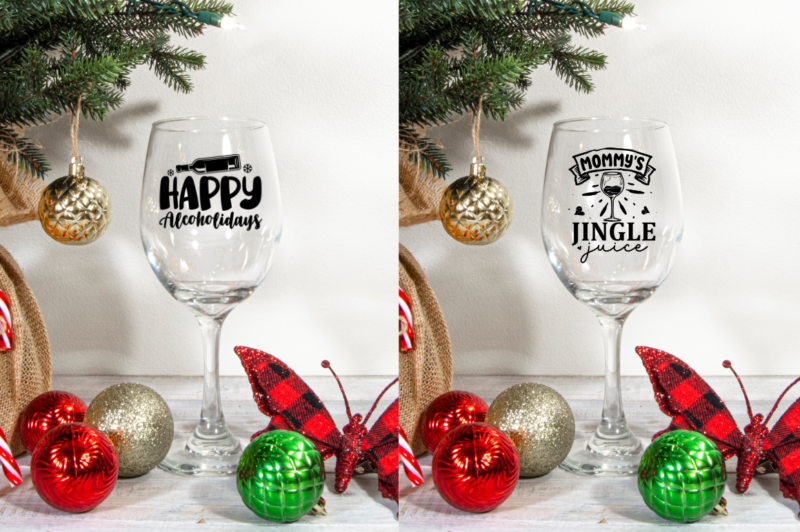 Christmas Wine SVG Bundle