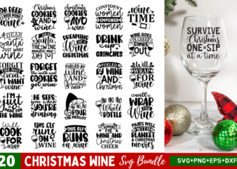 Christmas Wine SVG Bundle