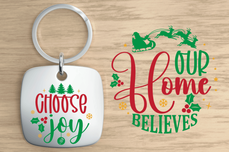 Christmas Keychain SVG Bundle