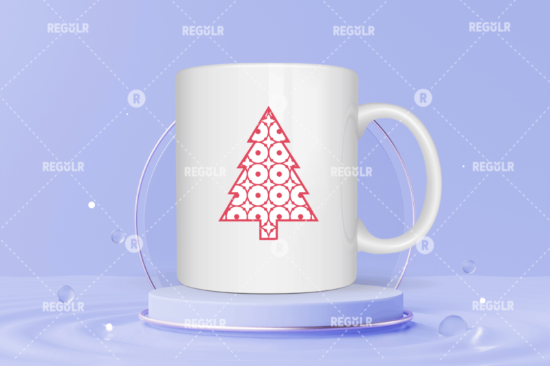 Christmas Tree Monogram SVG Bundle
