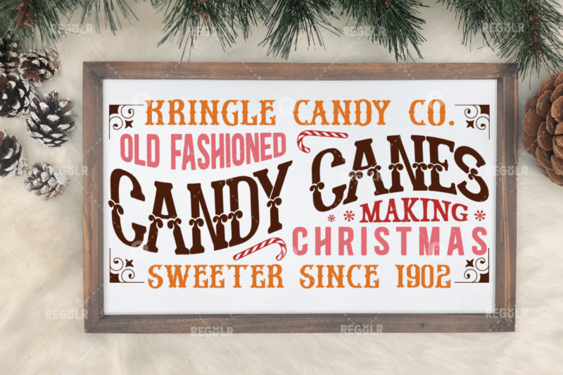 Retro Christmas Sign SVG Bundle