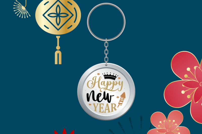 New Year Keychain Svg bundle