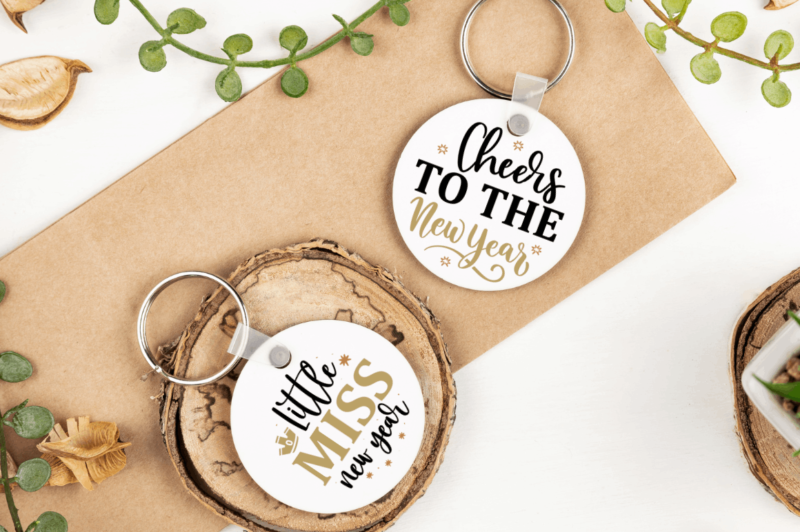 New Year Keychain Svg bundle