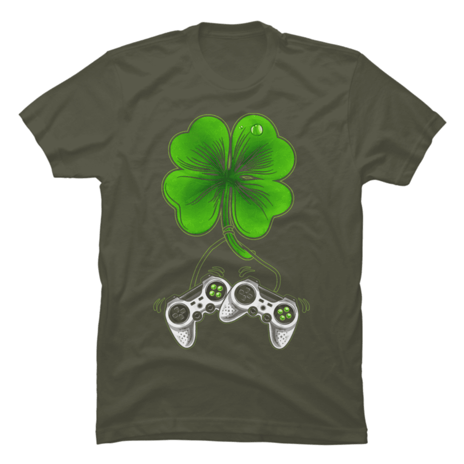 Clover Video Game Controllers St Patricks Day Boys - Buy t-shirt designs