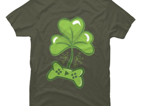 Clover Video Game Controllers St Patricks Day Game - Buy t-shirt designs