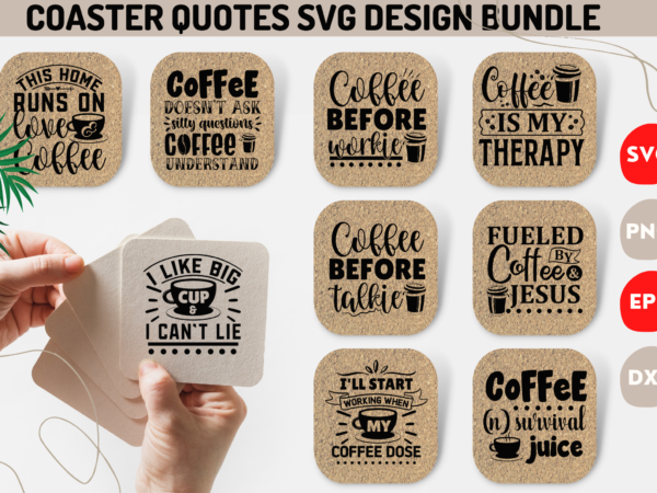 Coaster svg bundle t shirt vector file