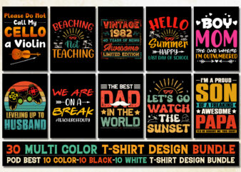 Colorful T-Shirt Design Bundle