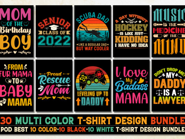 Colorful t-shirt design bundle Colorful t-shirt design bundle
