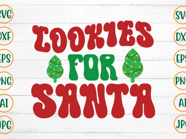 Cookies for santa retro design