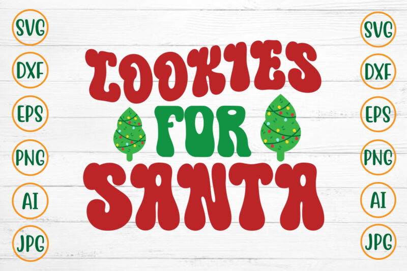 Cookies For Santa Retro Design